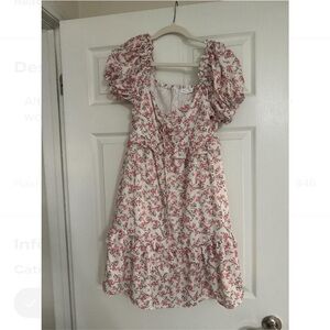 Altar'd State Pink and White Floral Dress